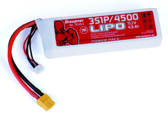 Power Pack LiPo 3 4500 MAh 11 1V 70C XT60