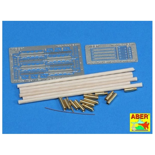 Barrel cleaning rods with brackets for Tiger I  early/late, skala 1/16