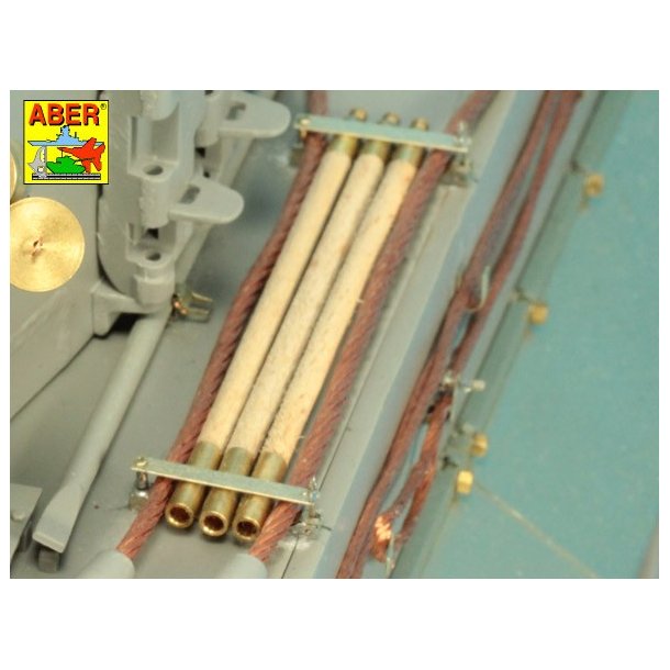 Barrel cleaning rods with brackets for Tiger I  early/late, skala 1/16