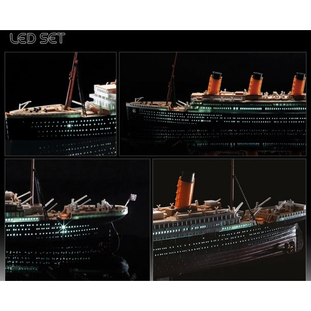 Titanic, skala 1/700 med LED
