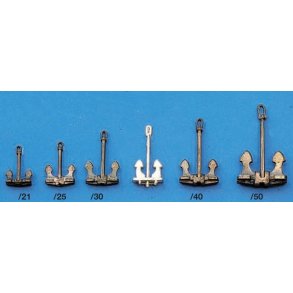 Anker i metal, matsort, 26 x 15 mm, 2 stk.