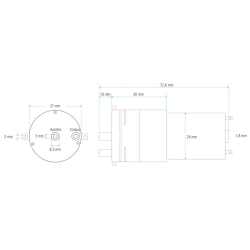 Vandpumpe 800 ml/minut, 12 volt
