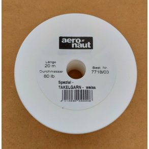 Rigningstråd Ø0,8 mm x 20 meter, hvid, 36 kg trækkraft