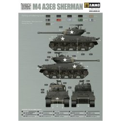 M4A3E8 Sherman &acute;Easy Eight&acute; (inkl. weathering-st), skala 1/16