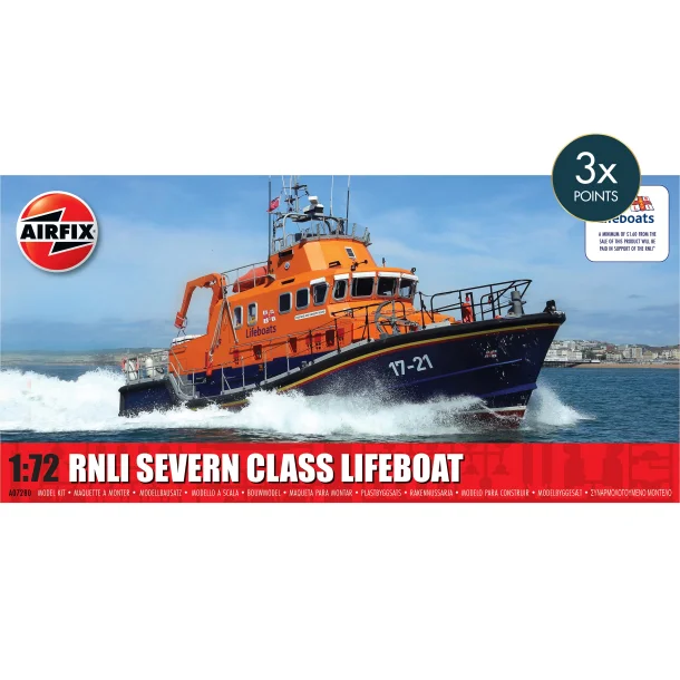 RNLI Severn Class redningsb�d og helikopter, skala 1/72