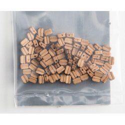 Enkelt blok i valnd, 3 mm, 100 stk.