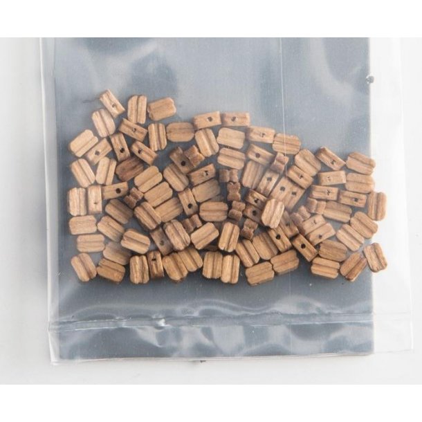 Enkelt blok i valnd, 3 mm, 100 stk.