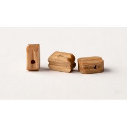 Enkelt blok i valnd, 3 mm, 100 stk.