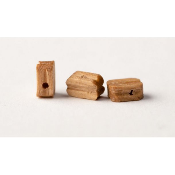 Enkelt blok i valnd, 3 mm, 100 stk.