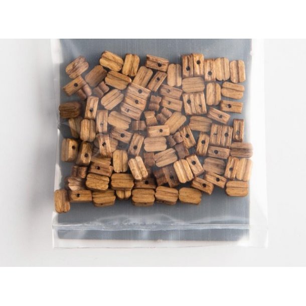 Enkelt blok i valnd, 5 mm, 100 stk.
