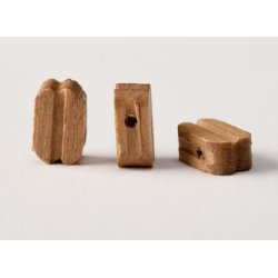 Enkelt blok i valnd, 7 mm, 100 stk.