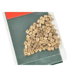 Dobbelt blok i valnd, 4 mm, 100 stk.