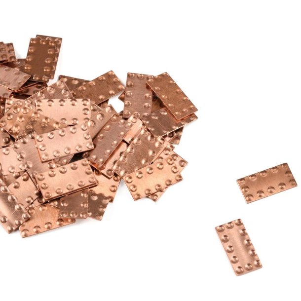 Kobberforhudning, fototsede plader, 6 x 12 mm, 100 stk.