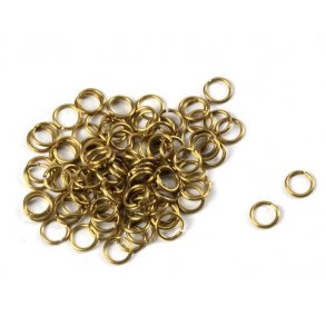 Ringe, messing. 4 mm, 100 stk.