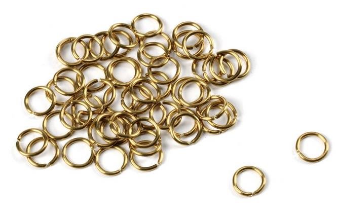 Ringe, messing. Ø5 mm, 50 stk. - Ringe - Modelskibet.dk