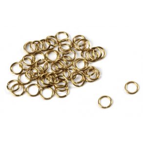 Ringe, messing. 5 mm, 50 stk.