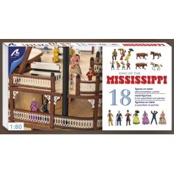 Figurer til floddamper Mississippi, 18 stk.