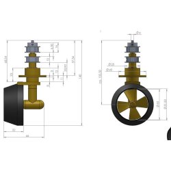 Schottel-drev �50 mm, venstredrejende