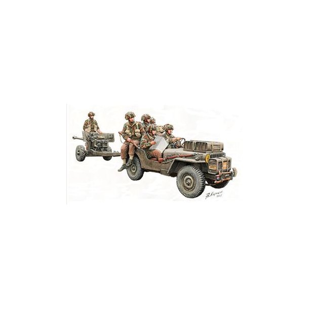 6 Pdr. Anti-Tank Gun (Airborne) with 1/4 ton jeep