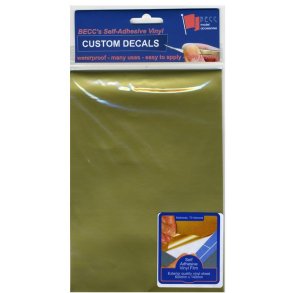 Vinyl Selvklbende 580 x 135 mm, Guld satin metal