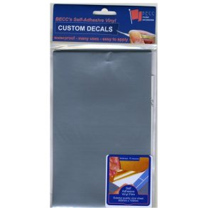 Vinyl Selvklbende 580 x 135 mm, Slv metal