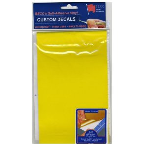 Vinyl Selvklbende 580 x 135 mm, Gul hjglans