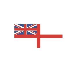 Storbritanien flag Modern White Ensign, strrelse D - 50 mm