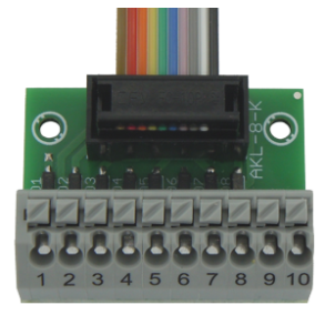 Tilslutningsklemme til 8 udgange - Konstant strm