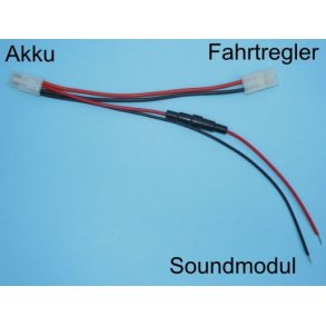 Y-kabel med TAM-stik og sikringsholder