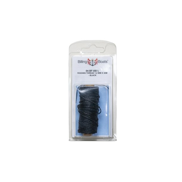 Rigningstr�d �1,00 mm x 30 meter - SORT