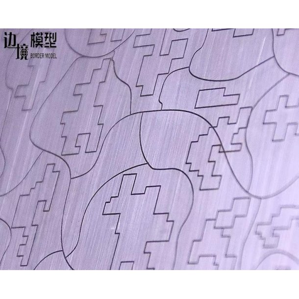 Skabelon i rustfrit stl til moderne camouflage