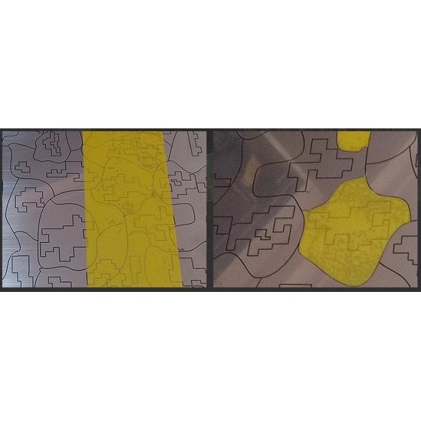 Skabelon i rustfrit stl til moderne camouflage