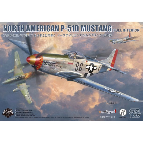 North American P-51D Mustang (fabriksmalet), skala 1/35