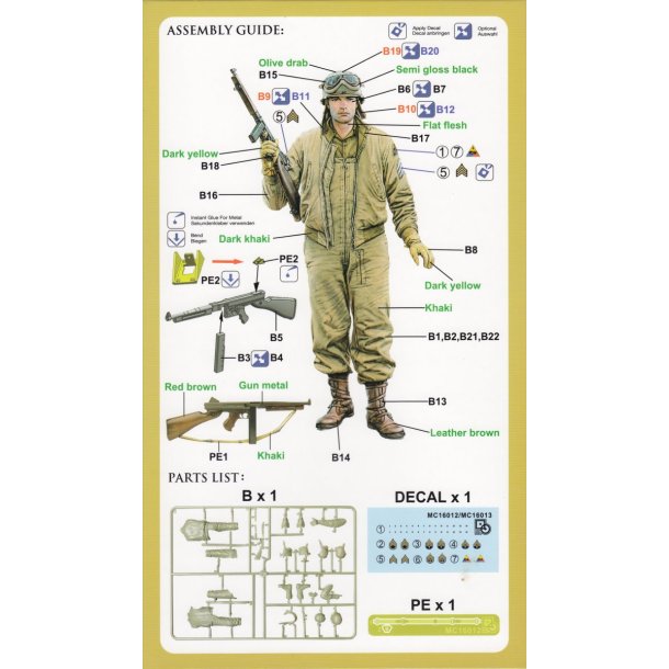 WWII US Tank Crew, skala 1/16