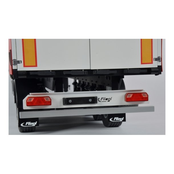 3-akslet Fliegl gardintrailer (rd) til Tamiya lastbiler
