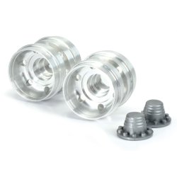 Aluminiums-dobbelt-flg til fx blokvogn, 2 stk.