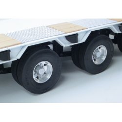 Aluminiums-dobbelt-flg til fx blokvogn, 2 stk.