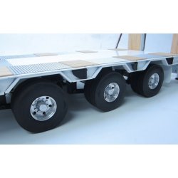 Aluminiums-dobbelt-flg til fx blokvogn, 2 stk.