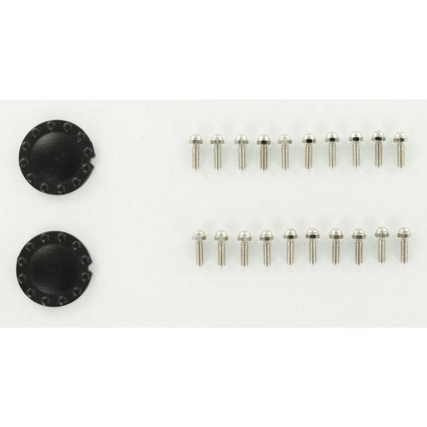 Aluminiumsflge med runde huller, til brede dk (foraksel), 2 stk.