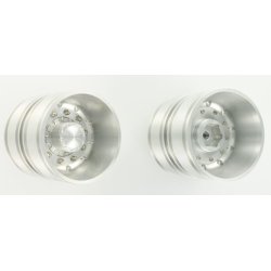 Aluminiumsflge med runde huller, til trkaksel (bagaksel), 2 stk.