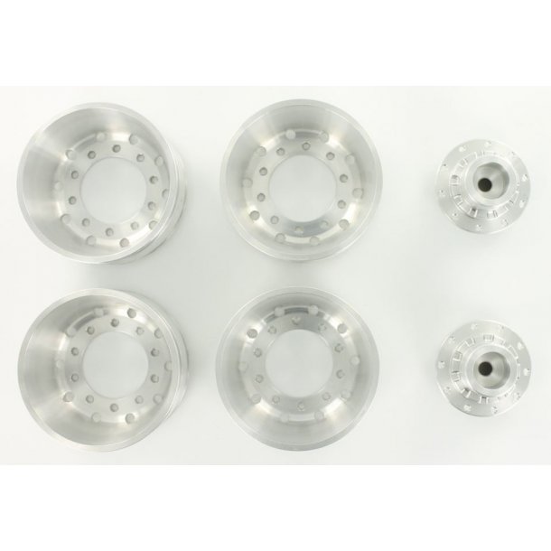 Aluminiumsflge med runde huller, til trkaksel (bagaksel), 2 stk.