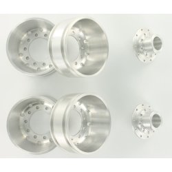 Aluminiumsflge med runde huller, til trkaksel (bagaksel), 2 stk.