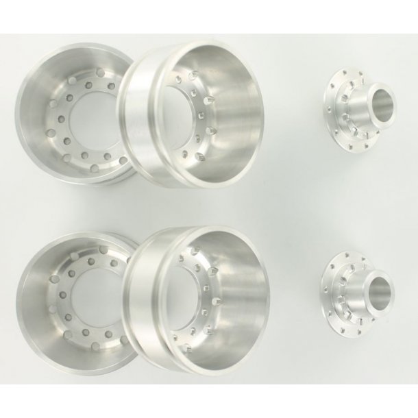 Aluminiumsflge med runde huller, til trkaksel (bagaksel), 2 stk.