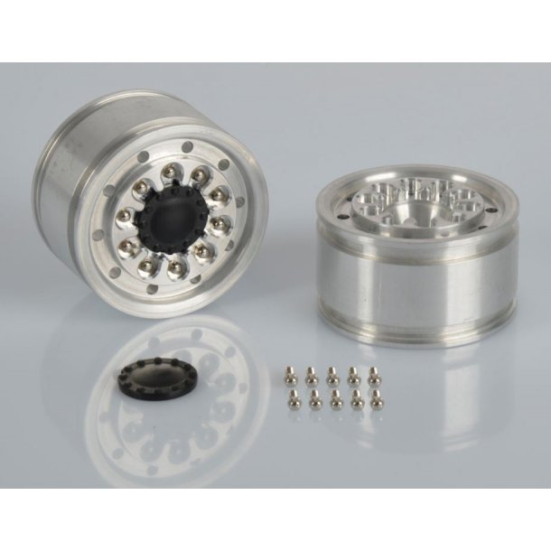 Aluminiumsflge med runde huller, til brede dk (foraksel med trk), 2 stk.