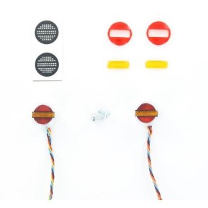 3-kammer baglygter med lys, 2 stk.