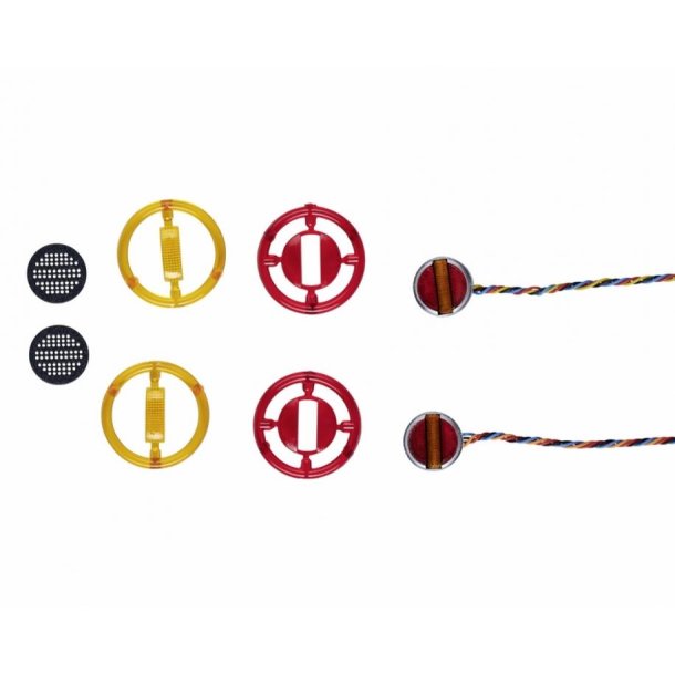 3-kammer baglygter med lys, 2 stk.