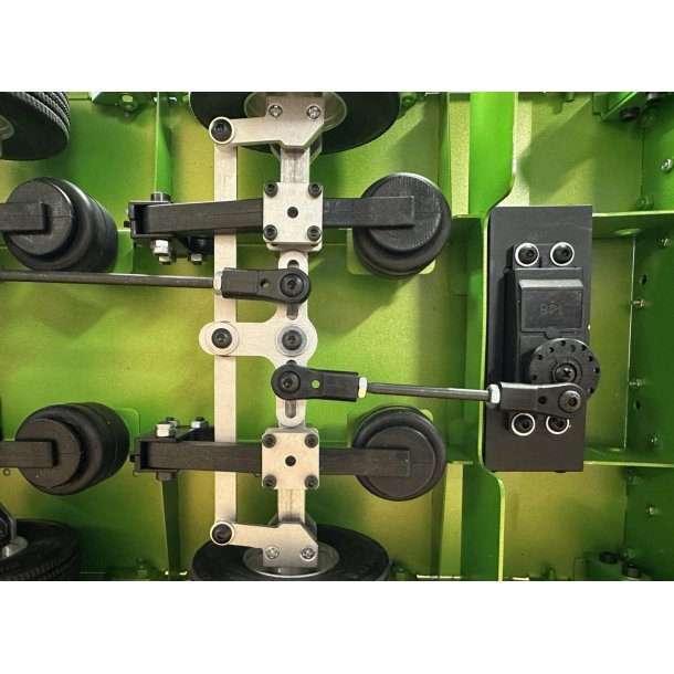 Servoholder med fittings til styrebar aksel til blokvogn