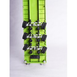 Servoholder med fittings til styrebar aksel til blokvogn