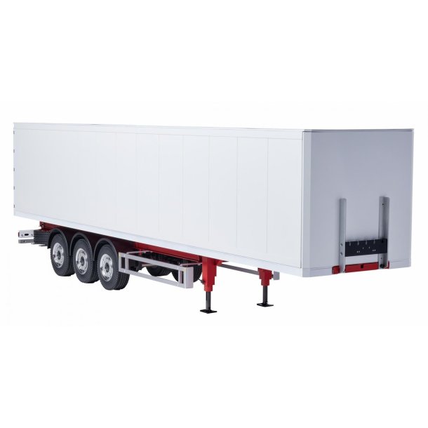 3-akslet boks-trailer v3, hvid