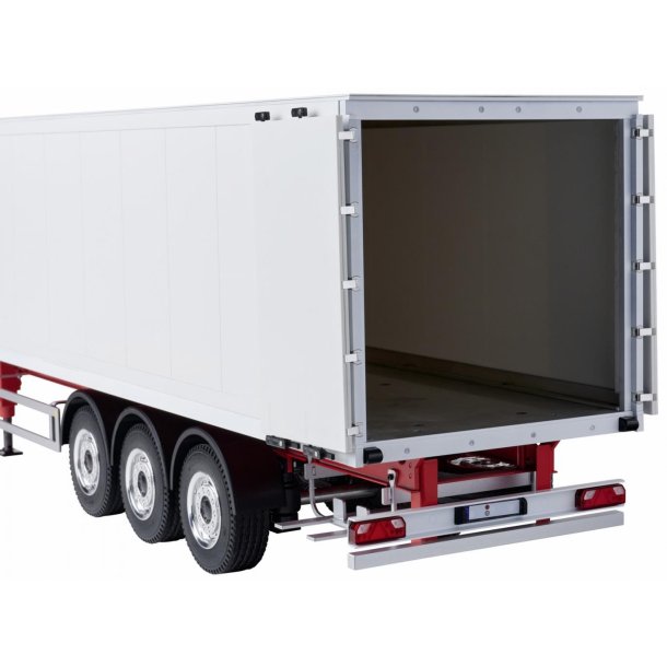 3-akslet boks-trailer v3, hvid